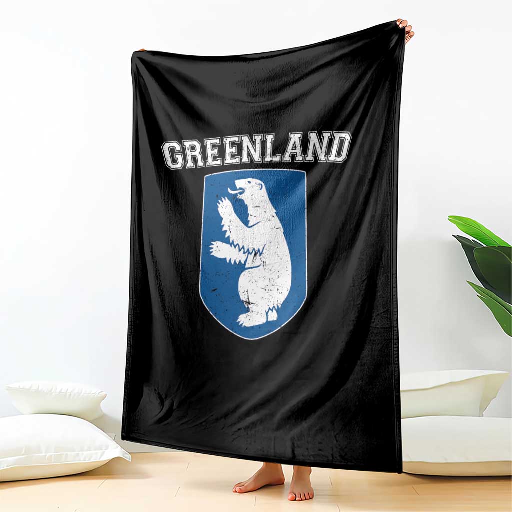 Greenland Throw Blanket Polar Bear Vintage Political Protest