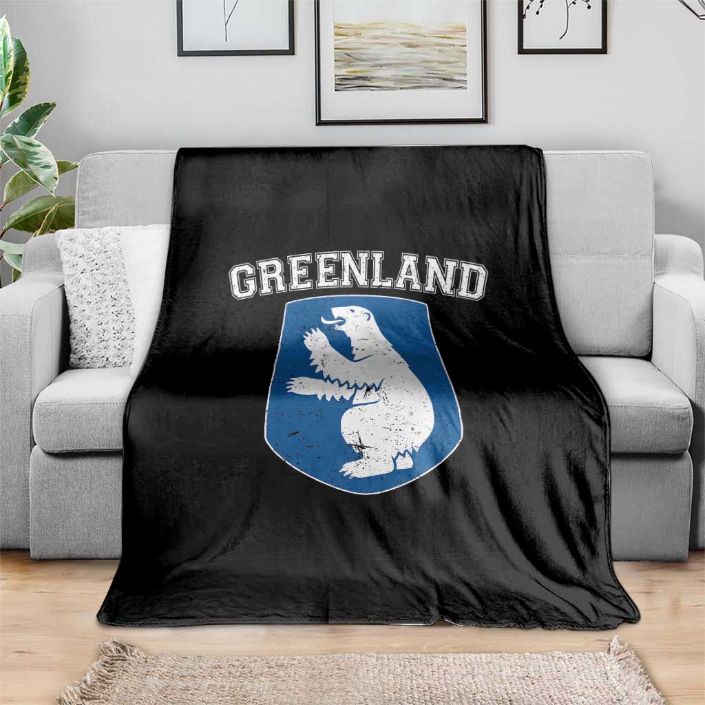 Greenland Throw Blanket Polar Bear Vintage Political Protest