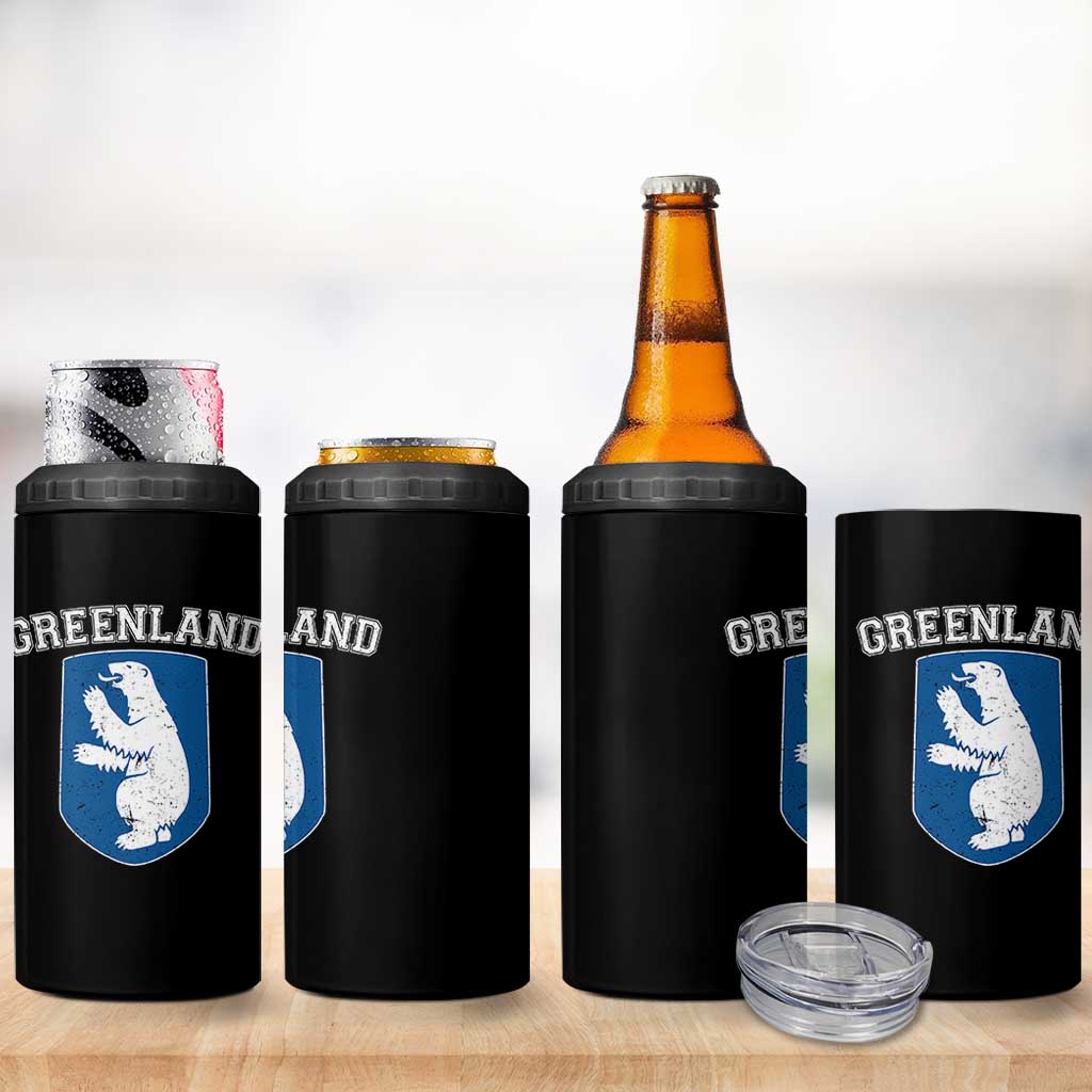Greenland 4 in 1 Can Cooler Tumbler Polar Bear Vintage Political Protest