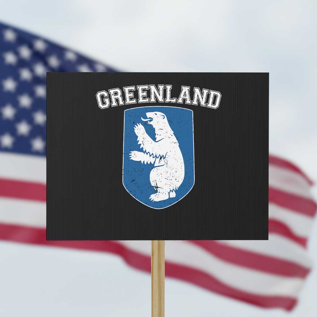 Greenland Protest Sign Polar Bear Vintage Political Protest