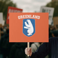 Greenland Protest Sign Polar Bear Vintage Political Protest