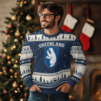 Greenland Ugly Christmas Sweater Polar Bear Vintage Political Protest