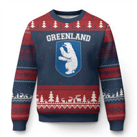 Greenland Ugly Christmas Sweater Polar Bear Vintage Political Protest