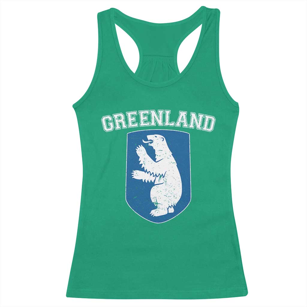 Greenland Racerback Tank Top Polar Bear Vintage Political Protest