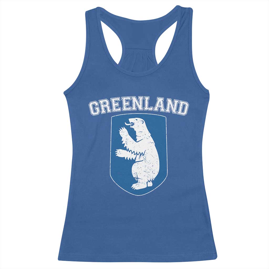 Greenland Racerback Tank Top Polar Bear Vintage Political Protest