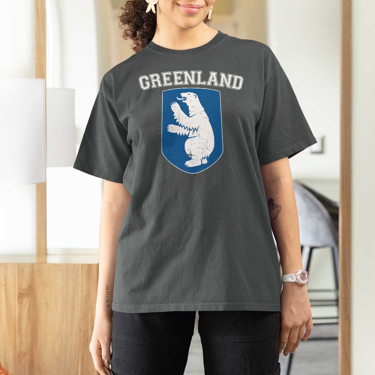 Greenland T Shirt For Women Polar Bear Vintage Political Protest