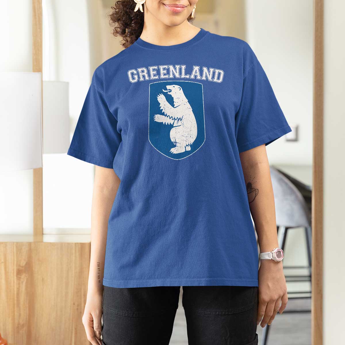 Greenland T Shirt For Women Polar Bear Vintage Political Protest