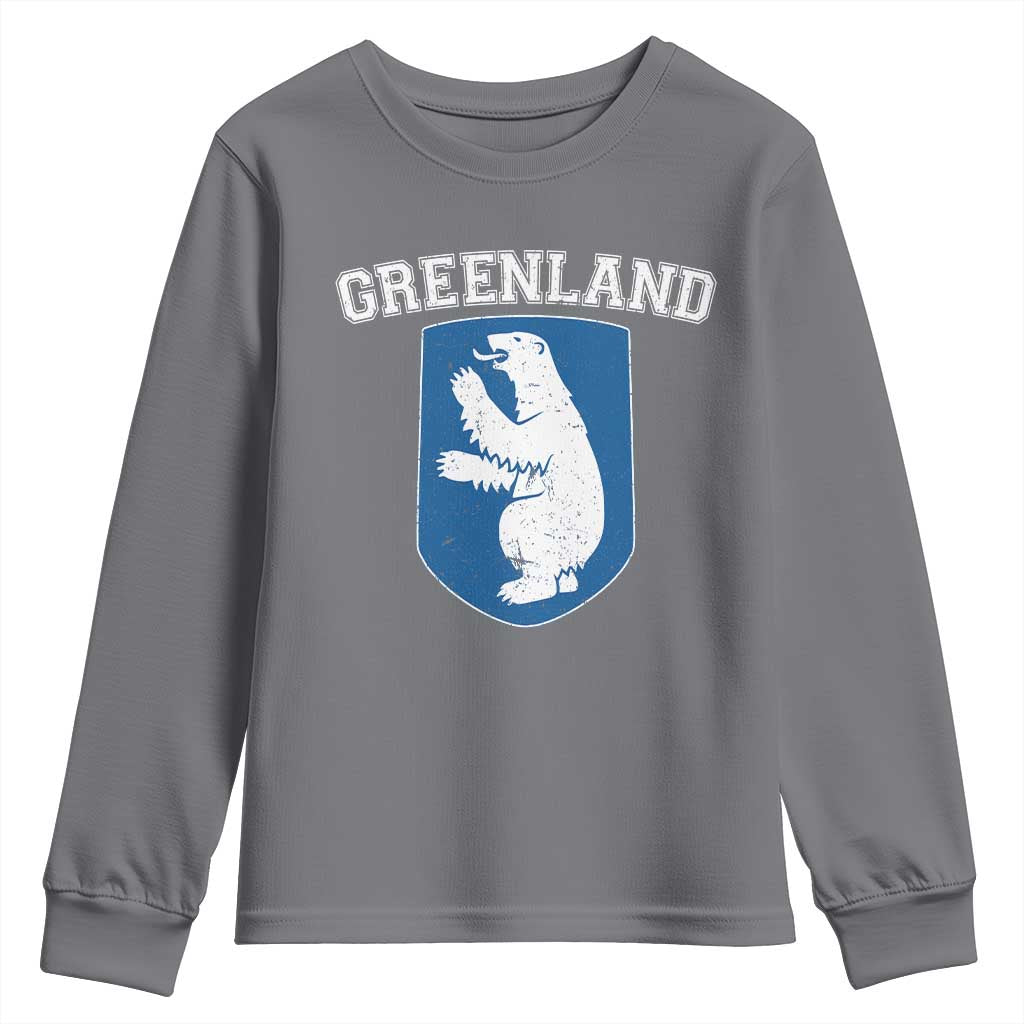 Greenland Youth Sweatshirt Polar Bear Vintage Political Protest