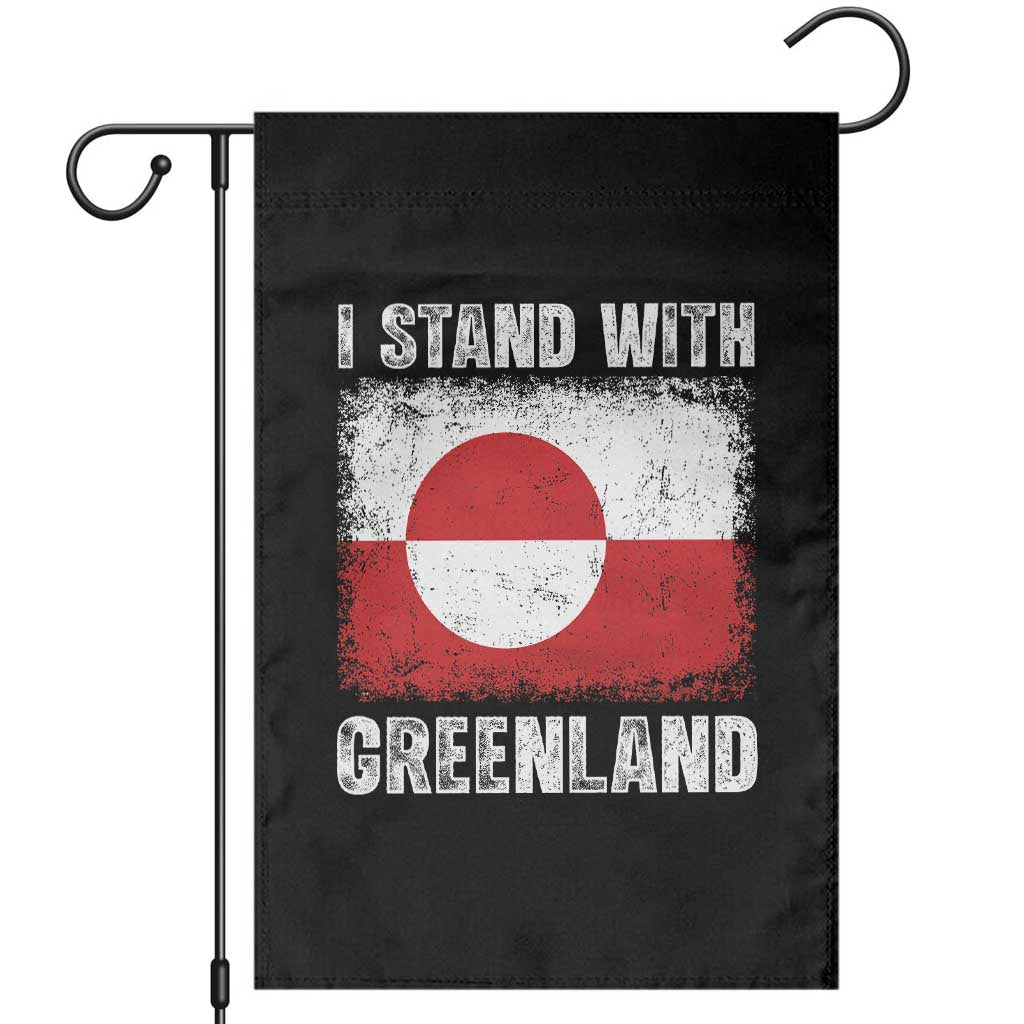 I Stand With Greenland Garden Flag Grunge Flag