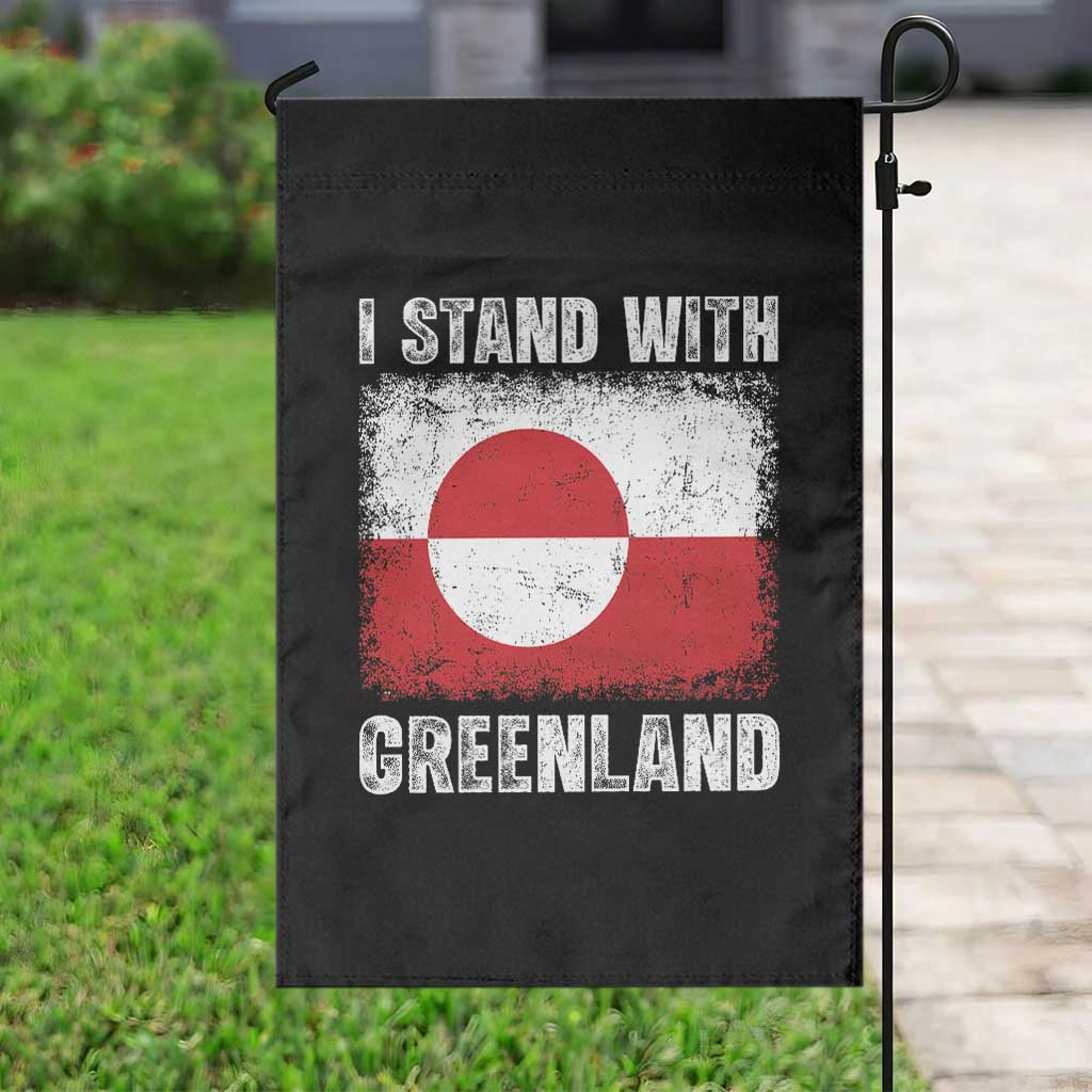 I Stand With Greenland Garden Flag Grunge Flag