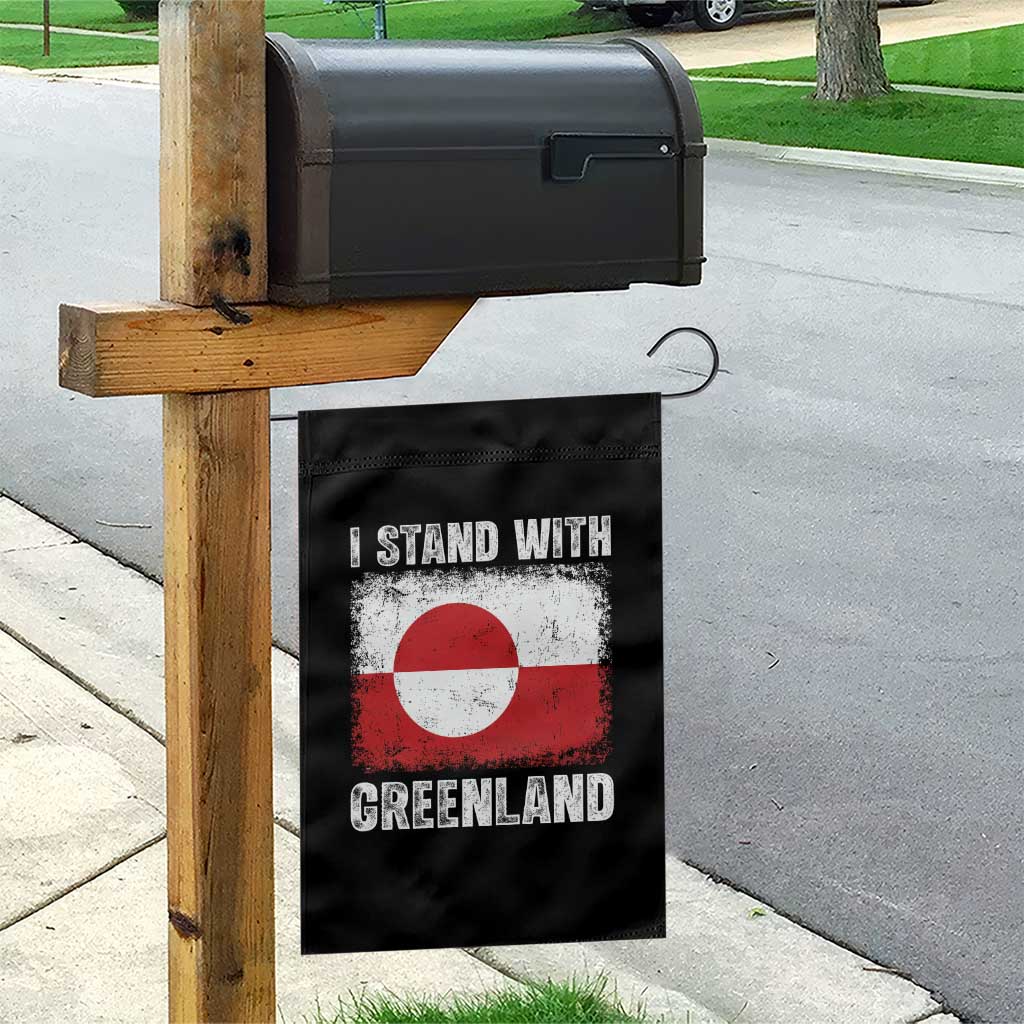 I Stand With Greenland Garden Flag Grunge Flag