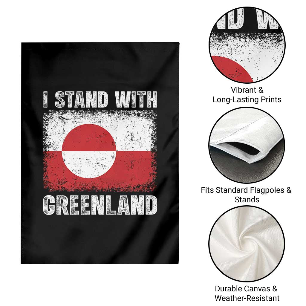 I Stand With Greenland Garden Flag Grunge Flag