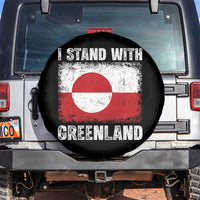I Stand With Greenland Spare Tire Cover Grunge Flag