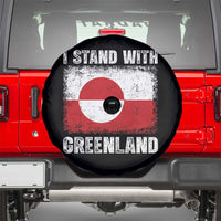 I Stand With Greenland Spare Tire Cover Grunge Flag