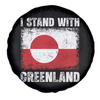 I Stand With Greenland Spare Tire Cover Grunge Flag