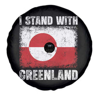 I Stand With Greenland Spare Tire Cover Grunge Flag