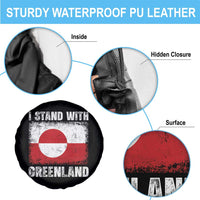 I Stand With Greenland Spare Tire Cover Grunge Flag