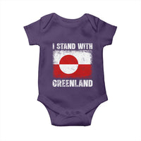 I Stand With Greenland Baby Onesie Grunge Flag