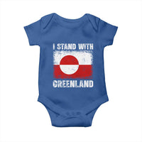 I Stand With Greenland Baby Onesie Grunge Flag