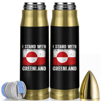 I Stand With Greenland Bullet Tumbler Grunge Flag