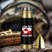 I Stand With Greenland Bullet Tumbler Grunge Flag