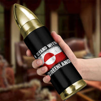 I Stand With Greenland Bullet Tumbler Grunge Flag