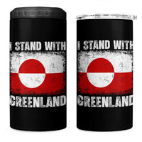 I Stand With Greenland 4 in 1 Can Cooler Tumbler Grunge Flag
