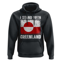 I Stand With Greenland Hoodie Grunge Flag