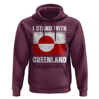 I Stand With Greenland Hoodie Grunge Flag