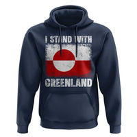 I Stand With Greenland Hoodie Grunge Flag
