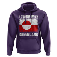 I Stand With Greenland Hoodie Grunge Flag