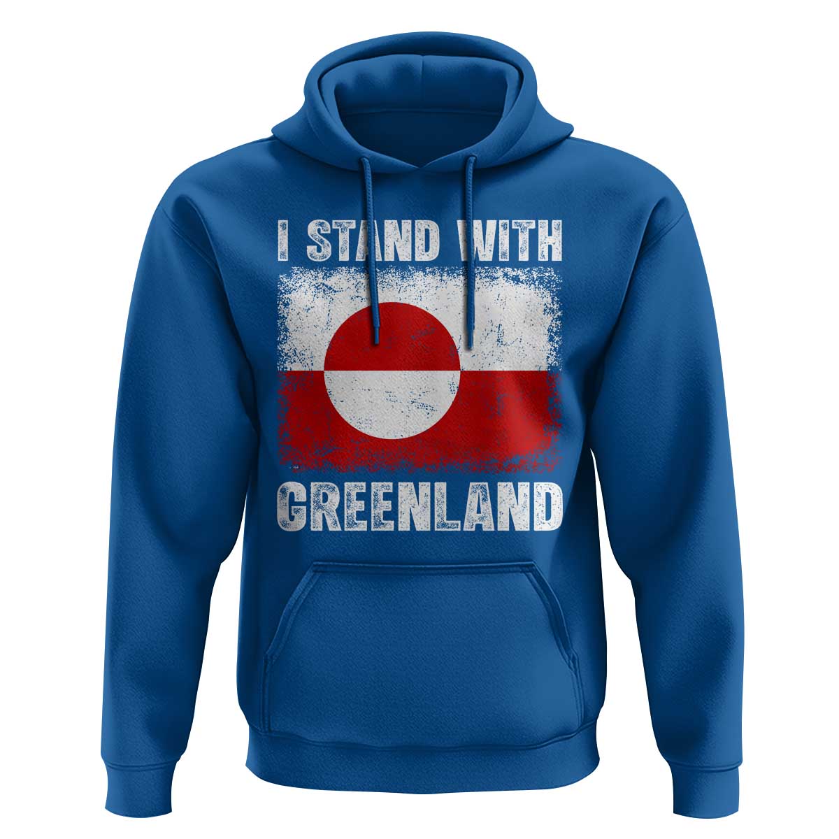 I Stand With Greenland Hoodie Grunge Flag