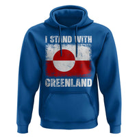 I Stand With Greenland Hoodie Grunge Flag