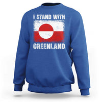 I Stand With Greenland Sweatshirt Grunge Flag