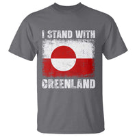 I Stand With Greenland T Shirt Grunge Flag