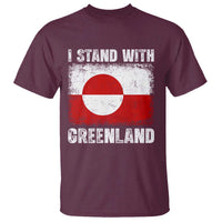 I Stand With Greenland T Shirt Grunge Flag
