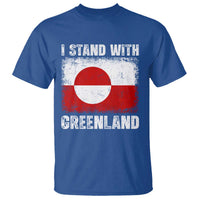 I Stand With Greenland T Shirt Grunge Flag