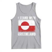 I Stand With Greenland Tank Top Grunge Flag