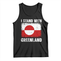 I Stand With Greenland Tank Top Grunge Flag