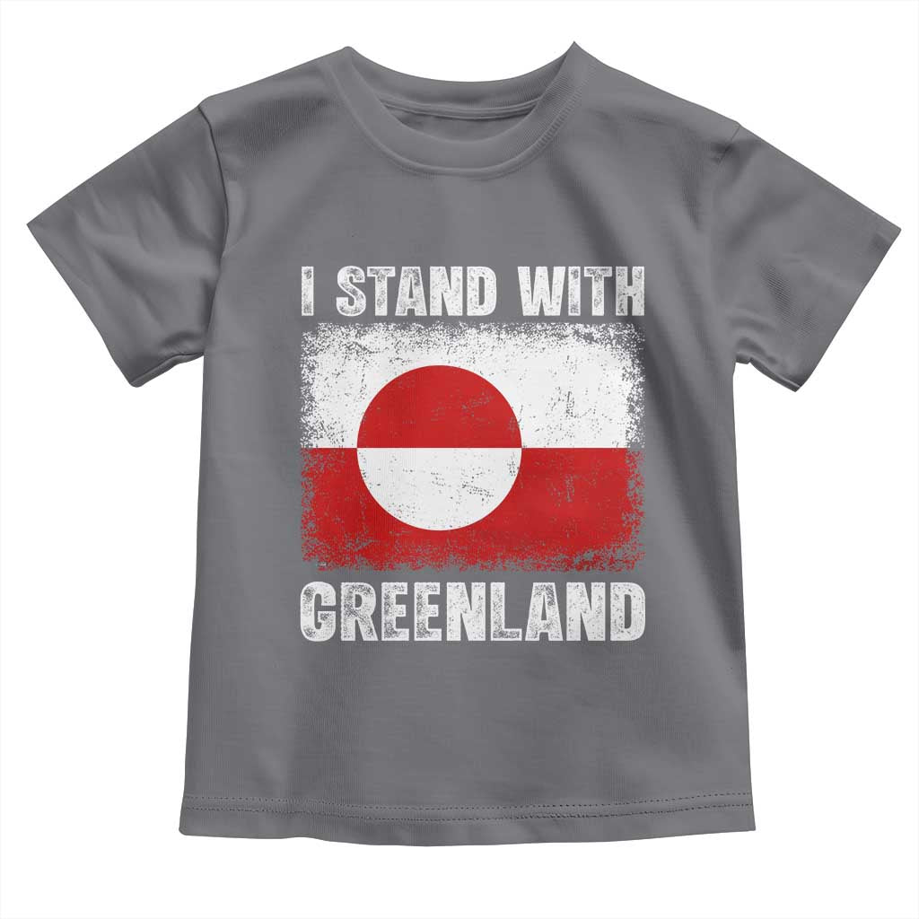I Stand With Greenland Toddler T Shirt Grunge Flag