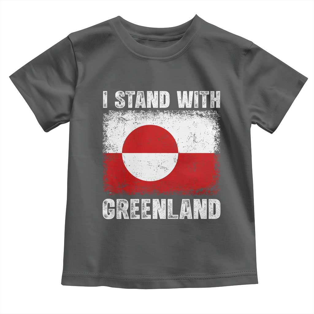 I Stand With Greenland Toddler T Shirt Grunge Flag