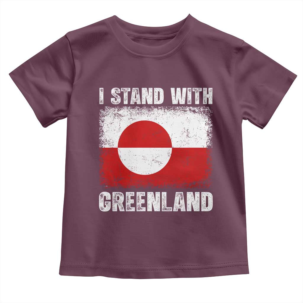 I Stand With Greenland Toddler T Shirt Grunge Flag