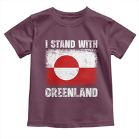 I Stand With Greenland Toddler T Shirt Grunge Flag