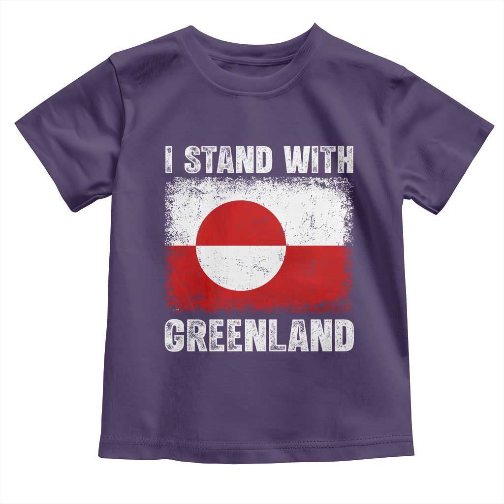 I Stand With Greenland Toddler T Shirt Grunge Flag