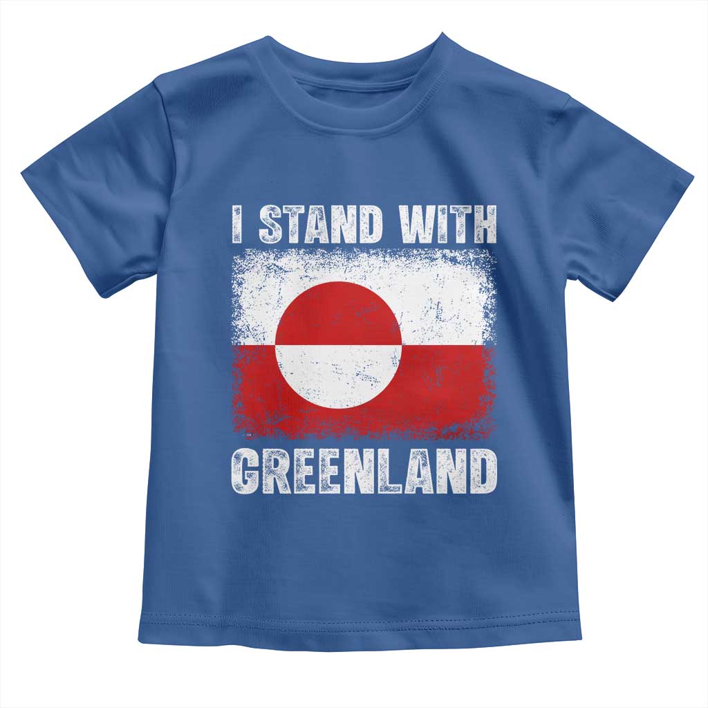 I Stand With Greenland Toddler T Shirt Grunge Flag