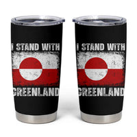 I Stand With Greenland Tumbler Cup Grunge Flag