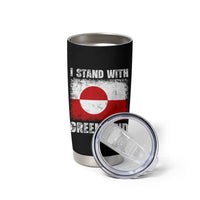 I Stand With Greenland Tumbler Cup Grunge Flag