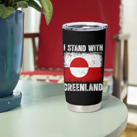 I Stand With Greenland Tumbler Cup Grunge Flag