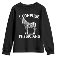 Rare Disease Awereness Youth Sweatshirt Zebra Ribbon Cancer Warrior Gift