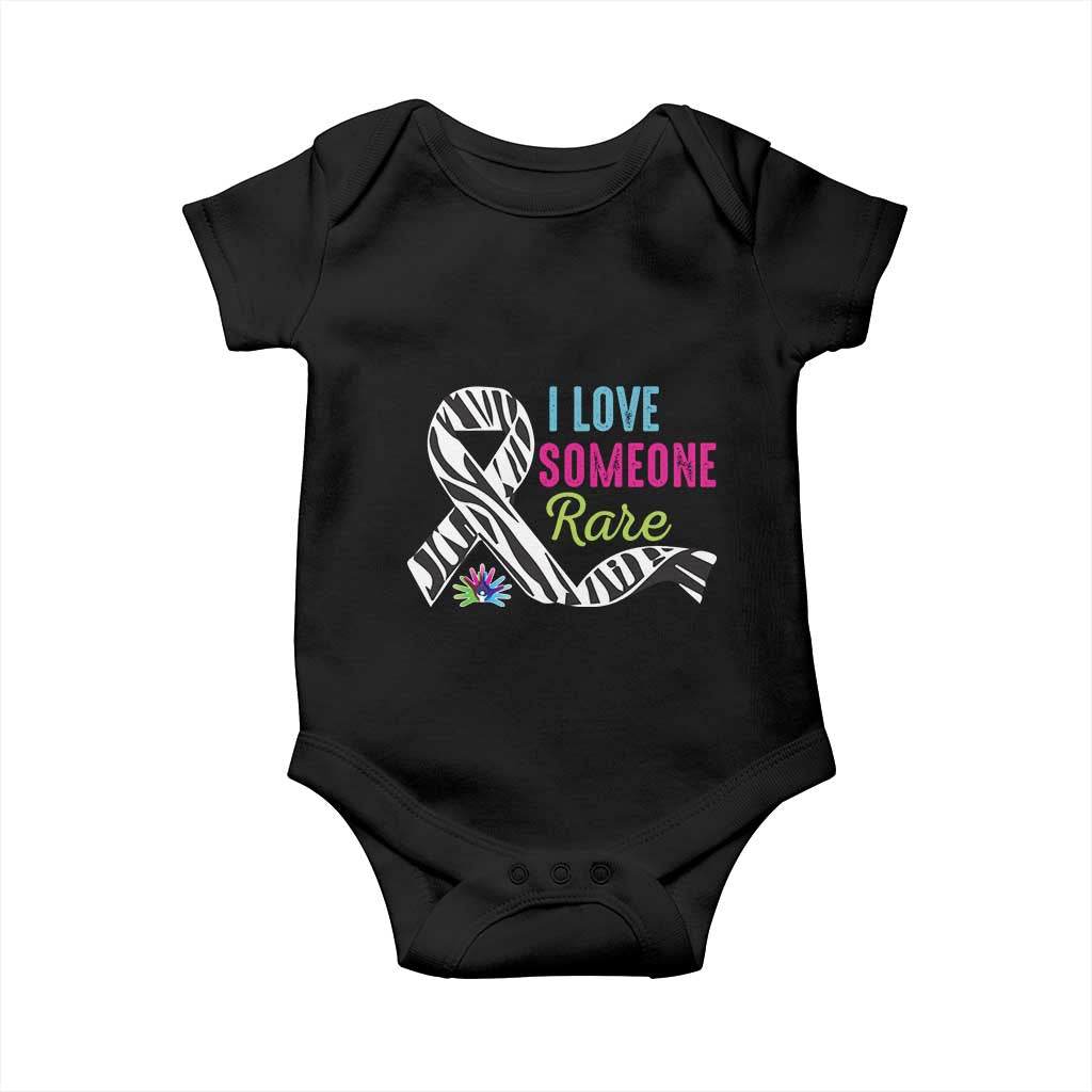 Rare Disease Awereness Baby Onesie I Love Someone Rare Zebra Ribbon